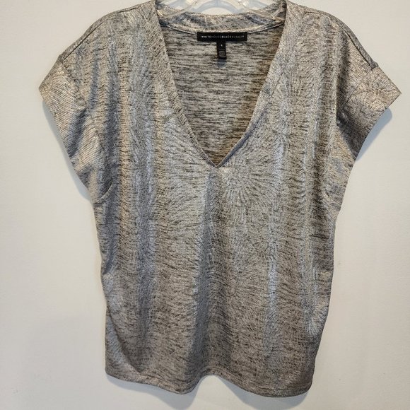 White House Black Market Tops - WHBM Metallic Power Tee, Size S, Like New
